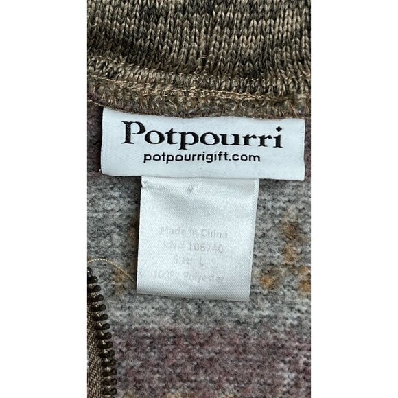 Potpourri Gift Size L Ladies Knit Sweater Hoodie Jacket Snowflake - Picture 11 of 13